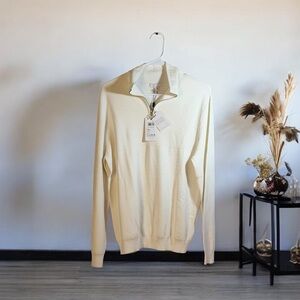 Reiss London NWT, elegant men’s  Harold LS Ottoman Half Zip, “size Large”